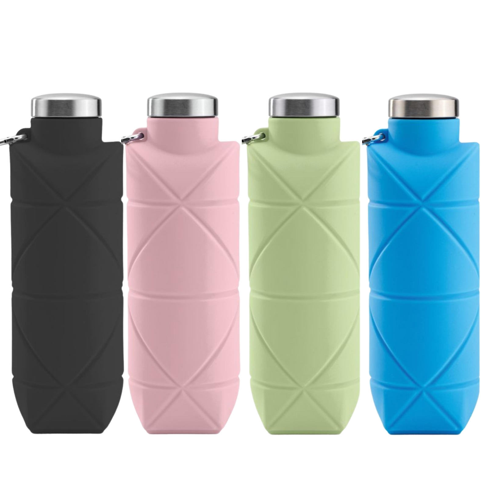 AYDENİZ PEMBE 700 ML KATLANABİLİR SİLİKON MATARA